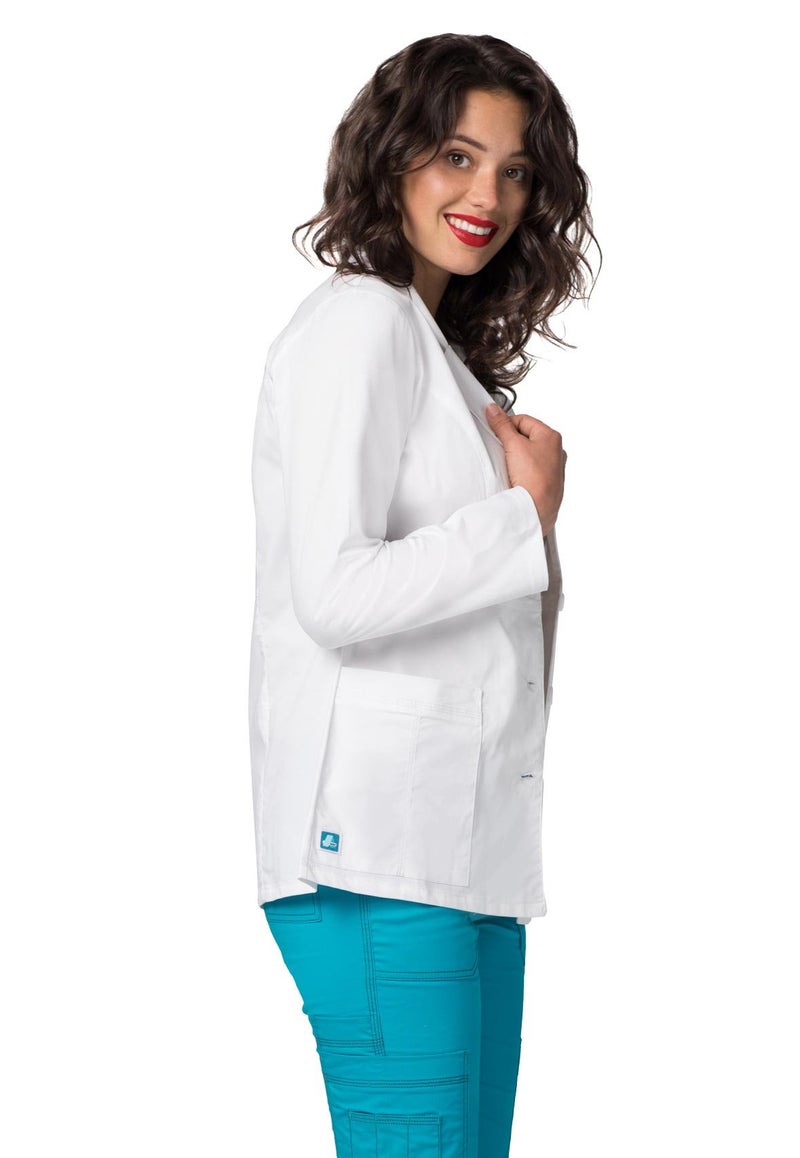 Adar Uniforms, Universal Stretch Lab Coat for Women - 28" Tab-Waist Lab Coat - 3300 - White - M - Image 5